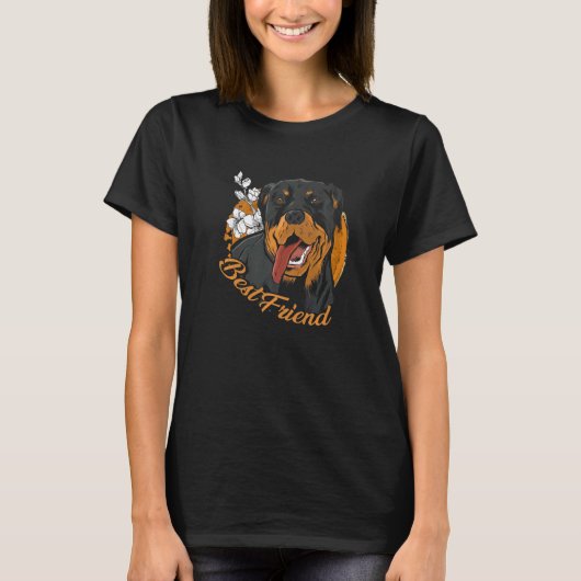 Rottweiler Best Friend Dog Owner Rottie T-Shirt (Vorderseite)