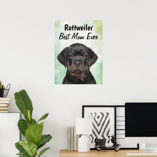 Rottweiler Best Mama Poster (Heimbüro)