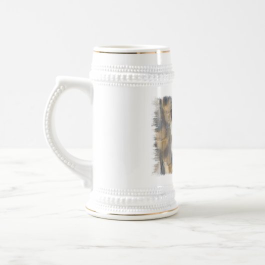 Rottweiler Bier Stein Bierglas (Links)