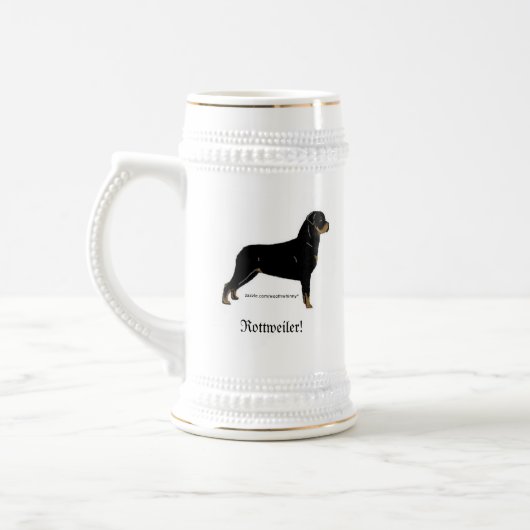 Rottweiler Bierglas (Links)