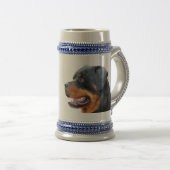 Rottweiler Bierglas (VorderseiteRechts)
