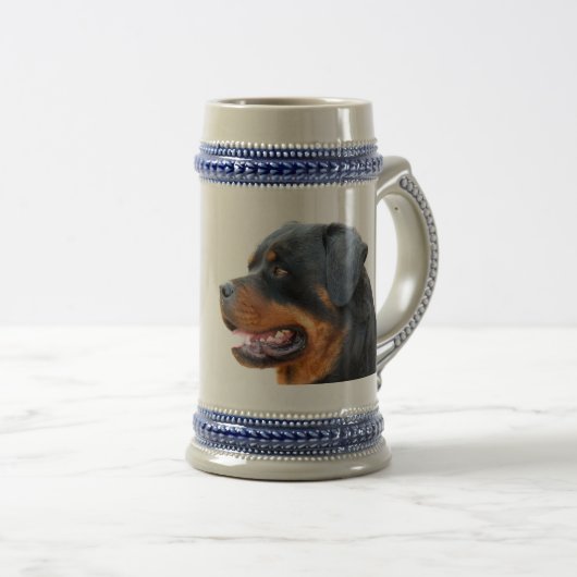 Rottweiler Bierglas (VorderseiteRechts)