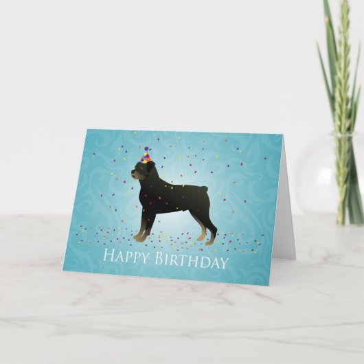 Rottweiler Birthday Design Karte (Vorderseite)