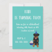 Rottweiler Birthday Einladung (Vorderseite)