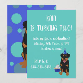 Rottweiler Birthday Einladung