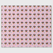 Rottweiler Birthday Gift Wrapping Paper in Pink Geschenkpapier (Flach)