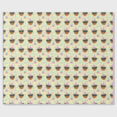 Rottweiler Birthday Gift Wrapping Paper in Yellow Geschenkpapier (Flach)