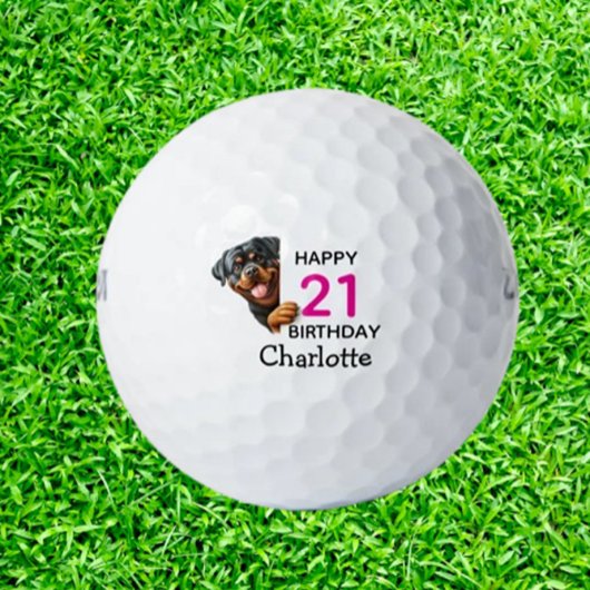 Rottweiler Birthday   Golfball