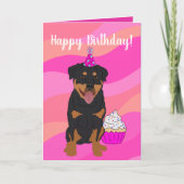 Rottweiler Birthday Karte (Vorderseite)