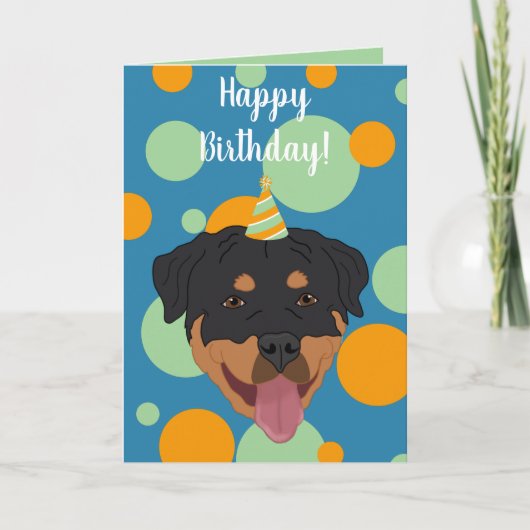 Rottweiler Birthday Karte (Vorderseite)
