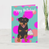 Rottweiler Birthday Karte (Vorderseite)