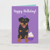 Rottweiler Birthday Karte (Vorderseite)