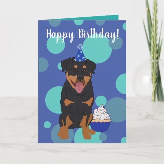 Rottweiler Birthday Karte (Vorderseite)