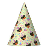 Rottweiler Birthday Party Hat Yellow Partyhütchen (Links)