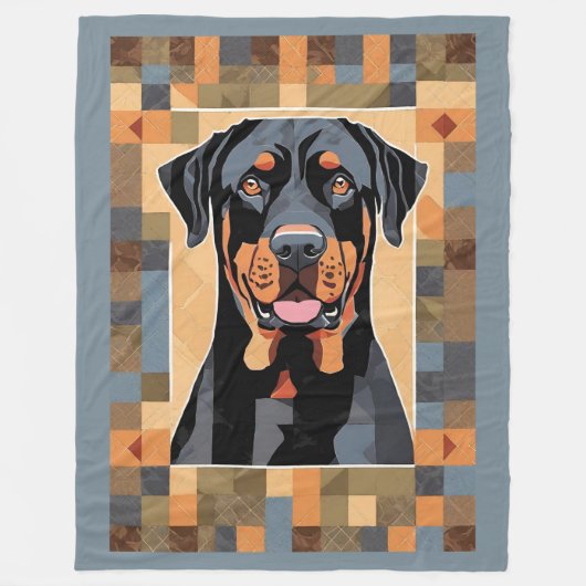Rottweiler Blanket Fleecedecke (Vorderseite)
