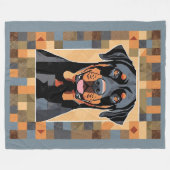 Rottweiler Blanket Fleecedecke (Vorderseite (Horizontal))