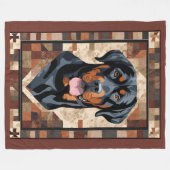 Rottweiler Blanket Fleecedecke (Vorderseite (Horizontal))