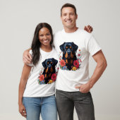 Rottweiler-Blume T-Shirt (Unisex)
