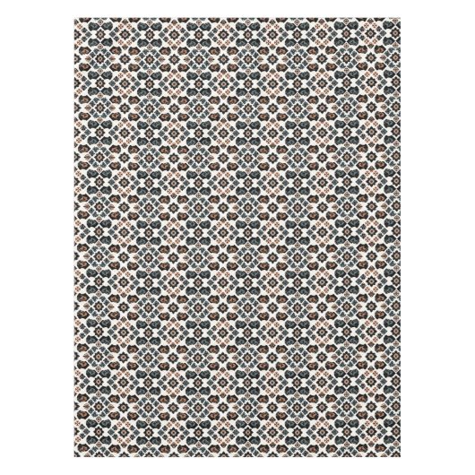 Rottweiler-Blumen geometrisches Muster Tischdecke (Vorderseite)