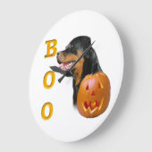 Rottweiler Boo Clock Große Wanduhr (Winkel)