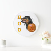 Rottweiler Boo Clock Große Wanduhr (Zuhause)