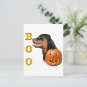 Rottweiler Boo Postkarte (Stehend Vorderseite)