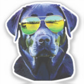 Rottweiler brave cool aufkleber (Vorderseite)