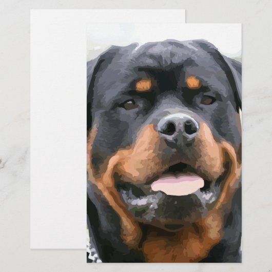 Rottweiler Briefpapier (Vorne/Hinten)