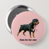 Rottweiler Brustkrebs-Knopf Button (Vorne & Hinten)