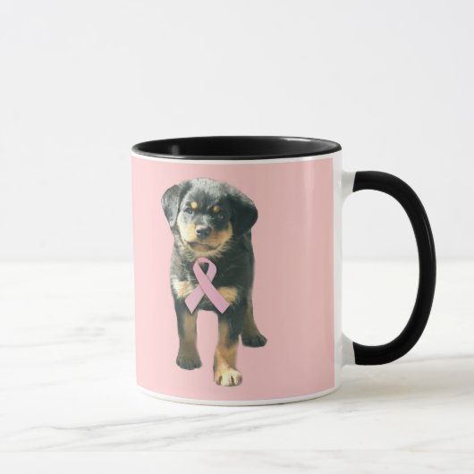 Rottweiler Brustkrebs-Tasse Tasse (Rechts)