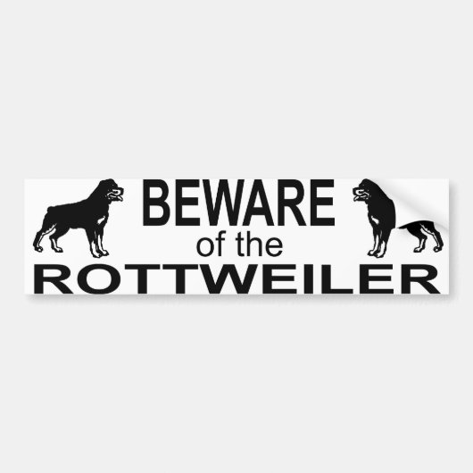 rottweiler bumber Aufkleber Autoaufkleber (Vorne)
