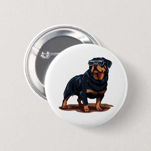 Rottweiler Button (Vorne & Hinten)