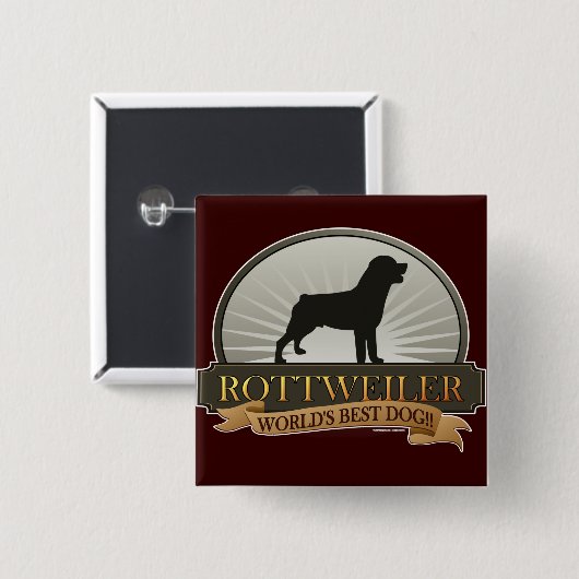 Rottweiler Button (Vorne & Hinten)