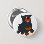 Rottweiler Button-Abzeichen des niedlichen Gambola Button (Vorne & Hinten)