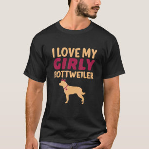 Rottweiler Canine Girl Dog Girly Gender Reveal Cu T-Shirt