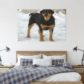 Rottweiler Canvas Print Leinwanddruck (Insitu (Schlafzimmer))