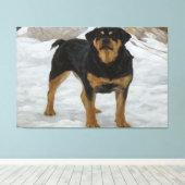 Rottweiler Canvas Print Leinwanddruck (Insitu (Holzboden))