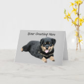 Rottweiler Card Karte (Gelbe Blume)
