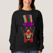 Rottweiler Carnival Clown Sweatshirt (Vorderseite)