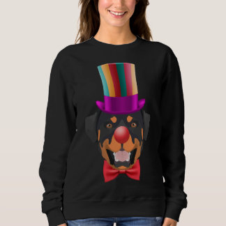 Rottweiler Carnival Clown Sweatshirt
