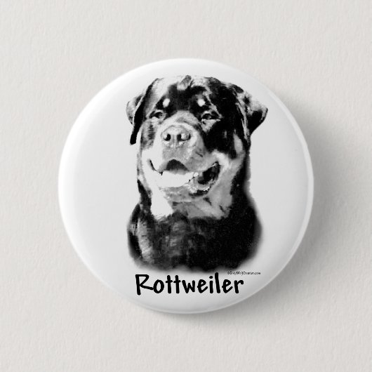 Rottweiler Charcoal - Button (Vorderseite)