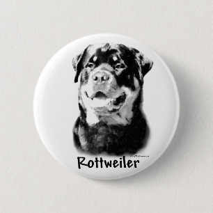 Rottweiler Charcoal - Button