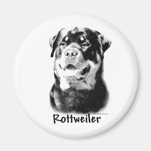Rottweiler Charcoal - Magnet (Vorne)