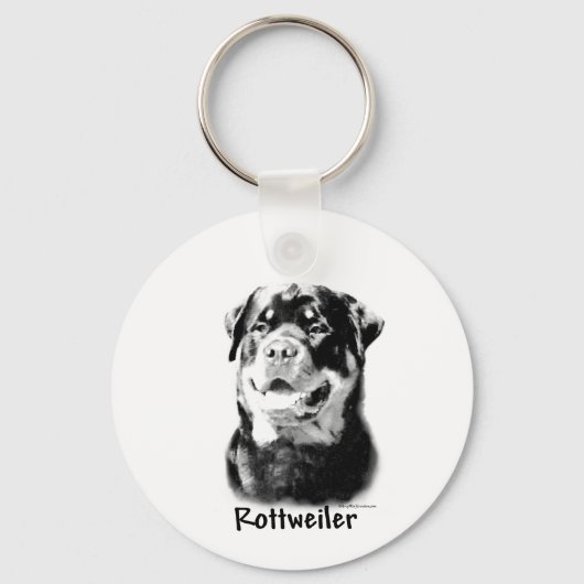 Rottweiler Charcoal Schlüsselanhänger (Vorderseite)