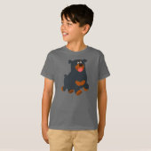 Rottweiler Children Cartoon für niedliches Gamboli T-Shirt (Vorne ganz)
