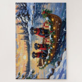 Rottweiler Christmas Boat Holiday Puzzle (Vertikal)