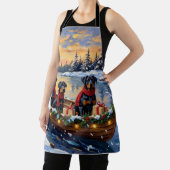 Rottweiler Christmas Boat Holiday Schürze (InSitu)