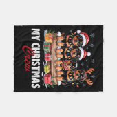 Rottweiler Christmas Crew Funny Dog Lovers Holiday Fleecedecke (Vorderseite (Horizontal))