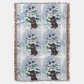 Rottweiler Christmas Decke (Vorderseite Vertikal)