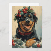 Rottweiler Christmas Feiertagskarte (Vorne/Hinten)